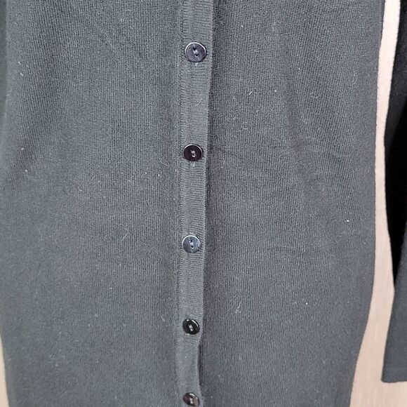 **GEORGE Black Midi Cardigan‎ Sweater Medium - Picture 3 of 7